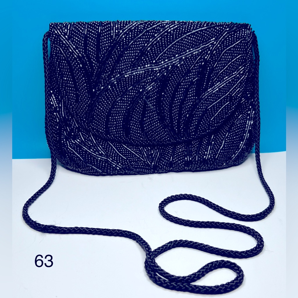 Andre Cellini Black Beaded Evening Bag